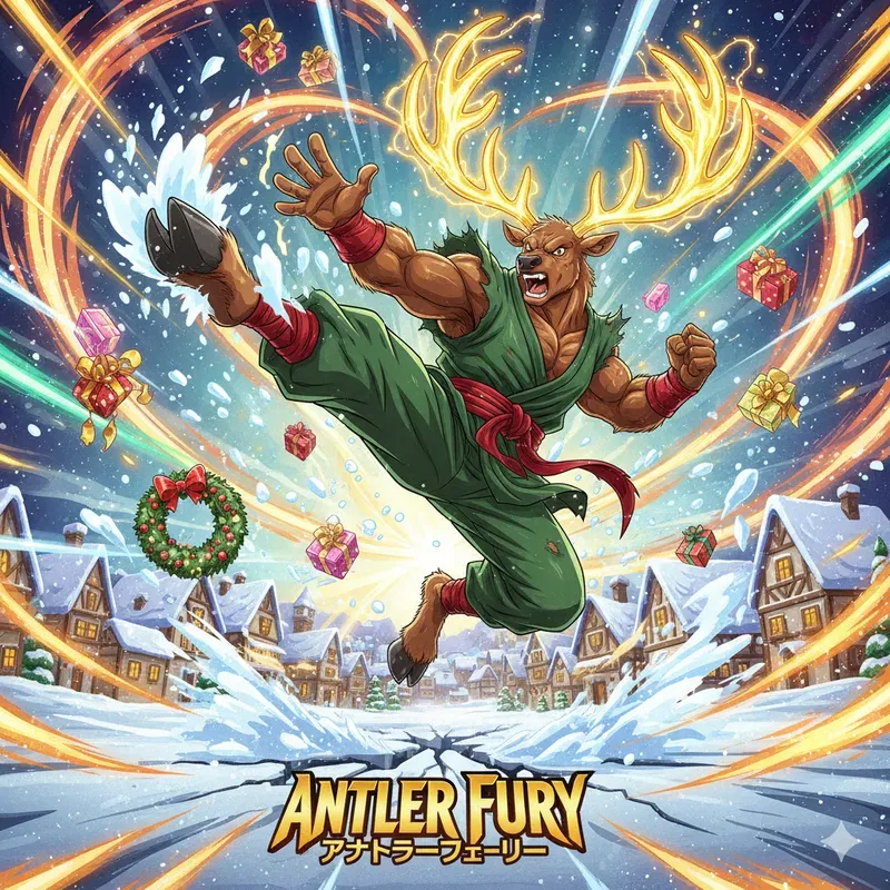 Christmas Anime Battle Scenes