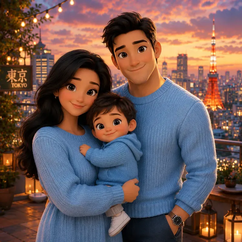 3D Family Portrait Art