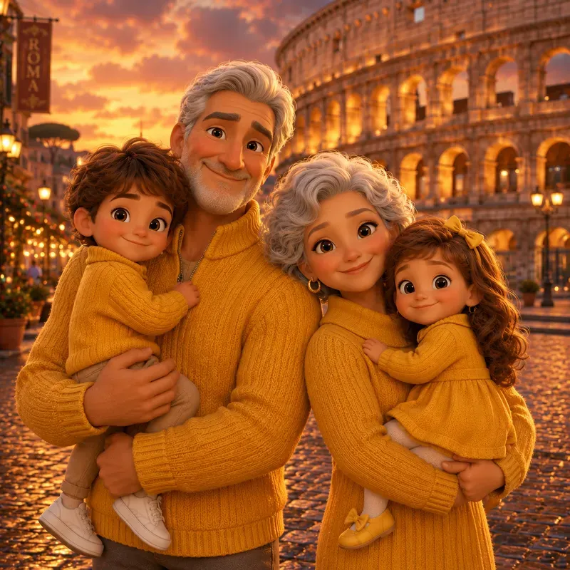 3D Family Portrait Art