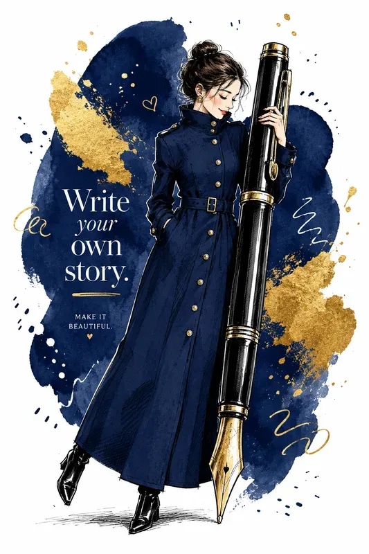 Quirky Ink And Splash Fashion Art