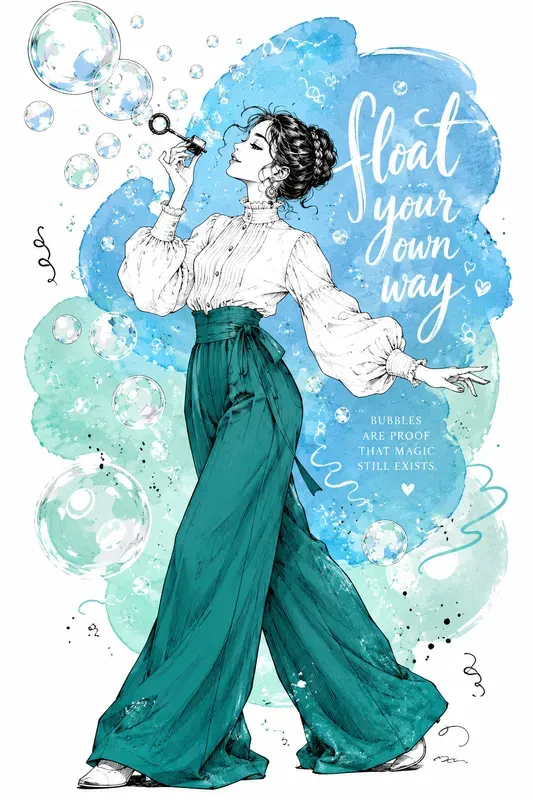 Quirky Ink And Splash Fashion Art