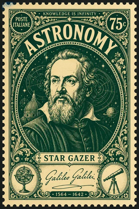 Vintage Duotone Postage Stamp Art
