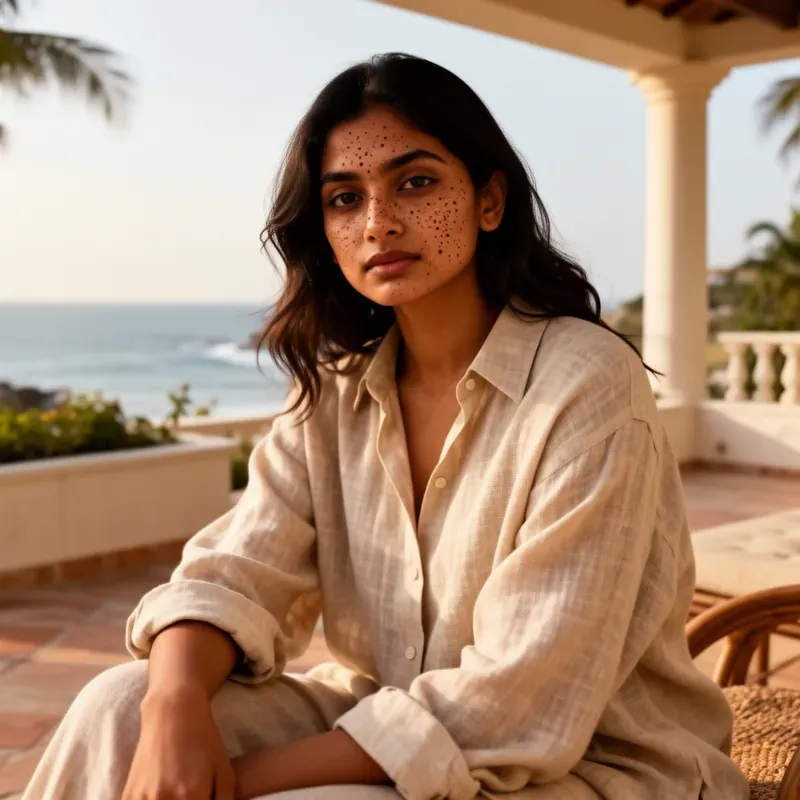 Oversized Linen Shirt Portraits