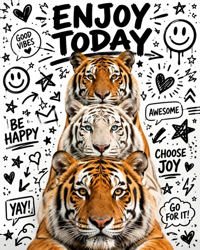 Cute Animal Doodle Posters Sets