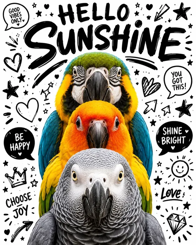 Cute Animal Doodle Posters Sets