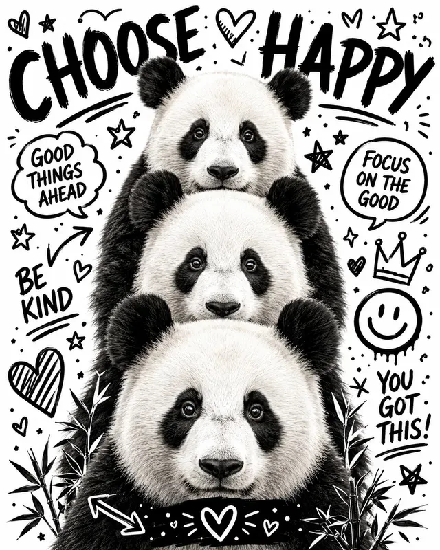 Cute Animal Doodle Posters Sets
