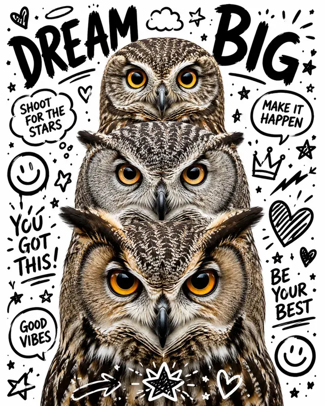 Cute Animal Doodle Posters Sets
