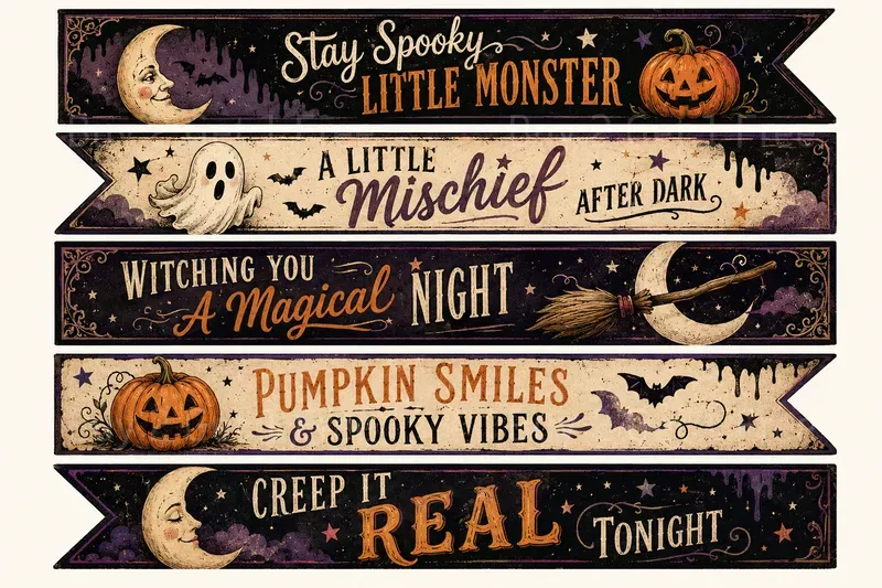 Western Decorative Word Banner Strips