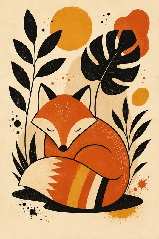 Retro Jungle Animal Art