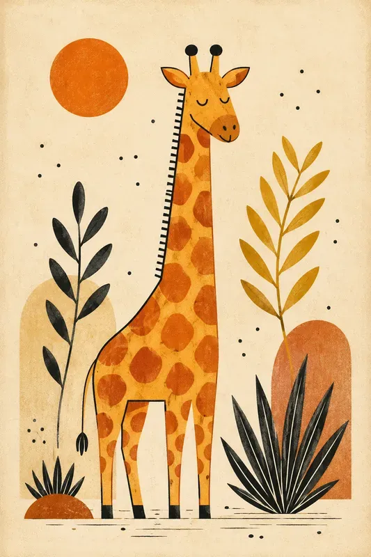 Retro Jungle Animal Art