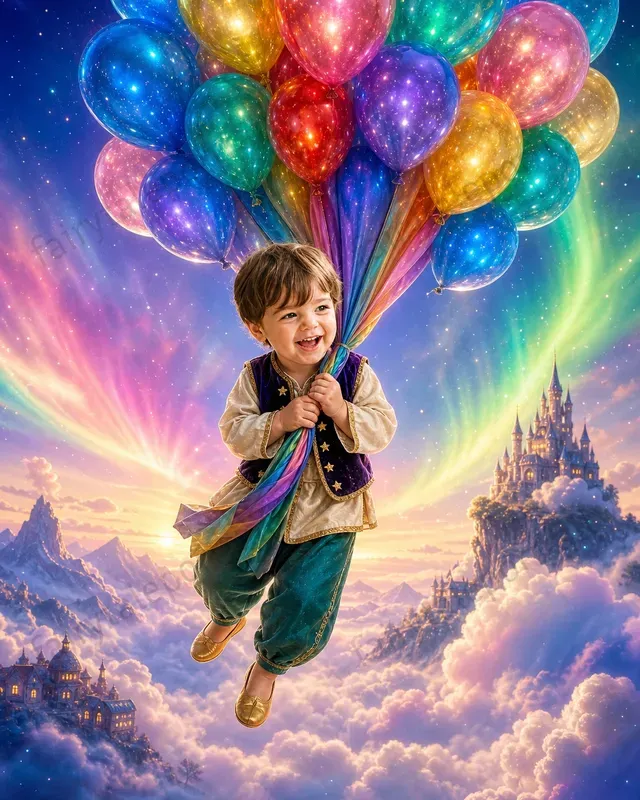 Kids Balloon Flight Storybook Photos
