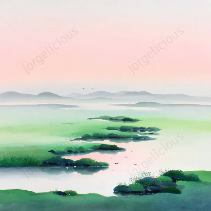 Misty Pastel Landscapes