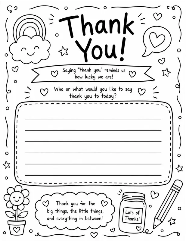 Cute Kids Gratitude Journal Page Creators