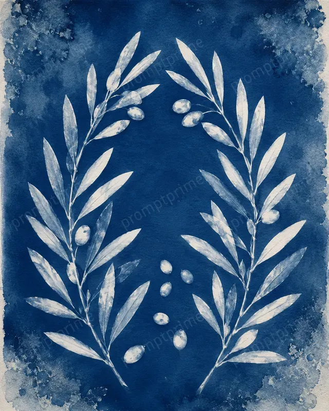 Botanical Cyanotype Art Prints