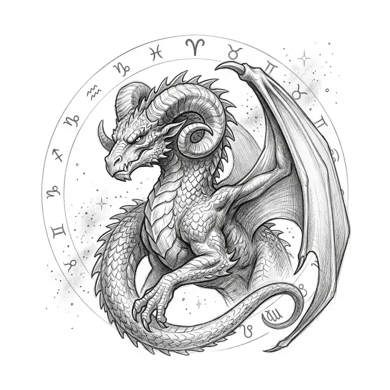 Pencil Sketch Zodiac Animal Merchandise