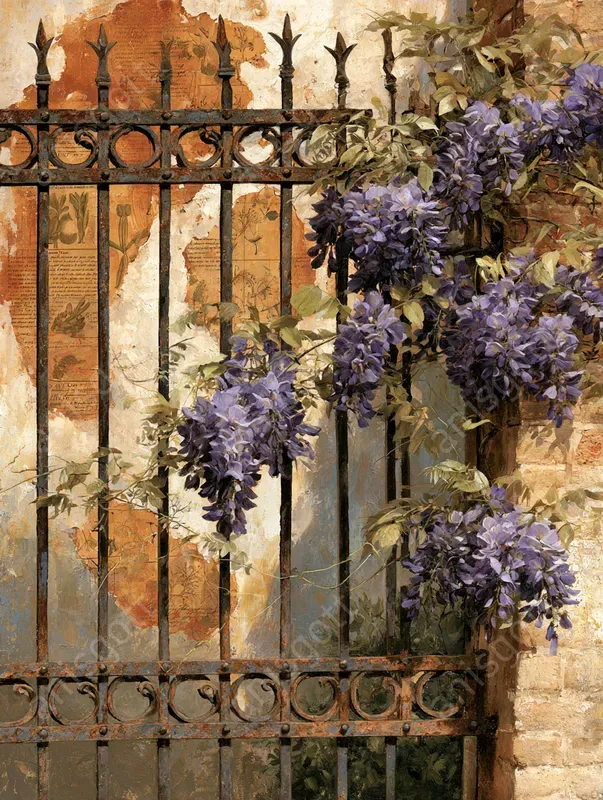 Mediterranean Fresco Botanical Collages