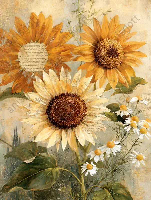 Mediterranean Fresco Botanical Collages