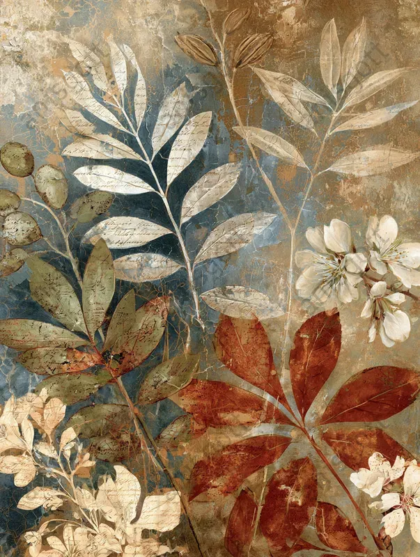 Mediterranean Fresco Botanical Collages