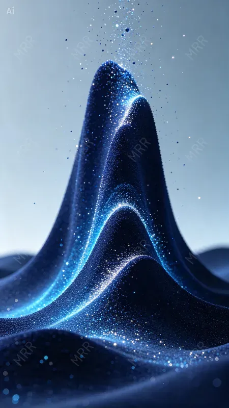 Glitter Particle Wave Landscapes