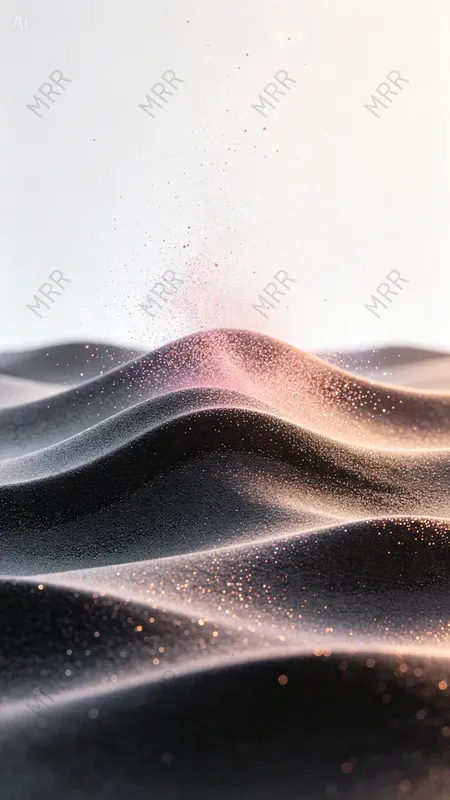 Glitter Particle Wave Landscapes