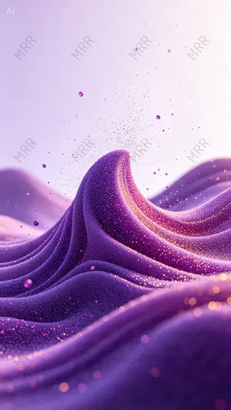 Glitter Particle Wave Landscapes
