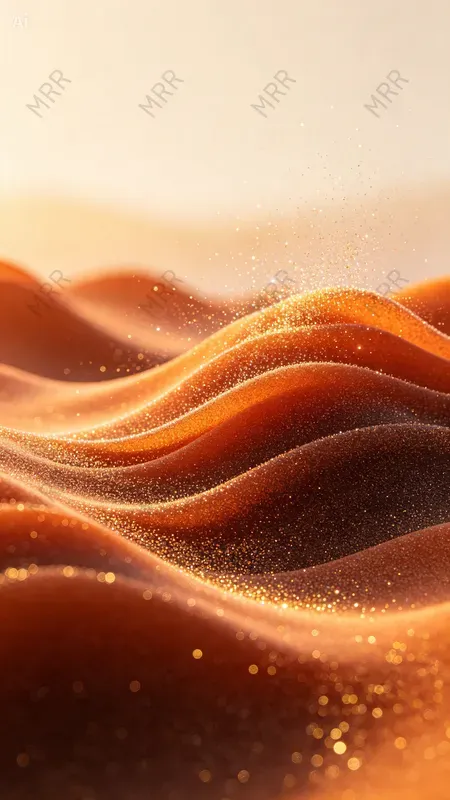 Glitter Particle Wave Landscapes