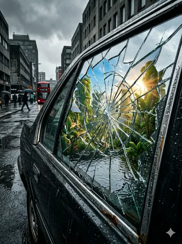 Solarpunk Reflections After Rain