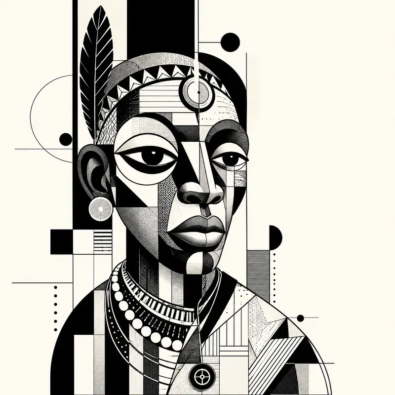Abstract Cubist Geometric Portraits
