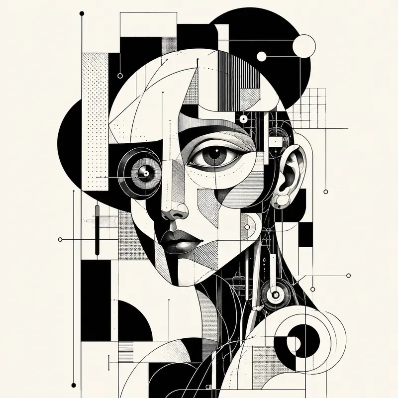 Abstract Cubist Geometric Portraits