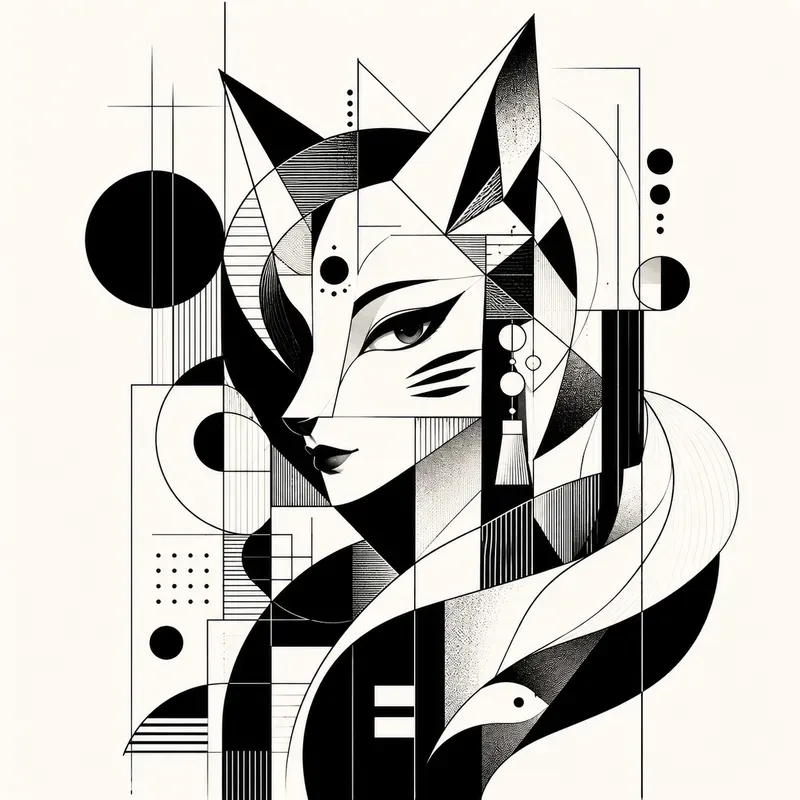 Abstract Cubist Geometric Portraits