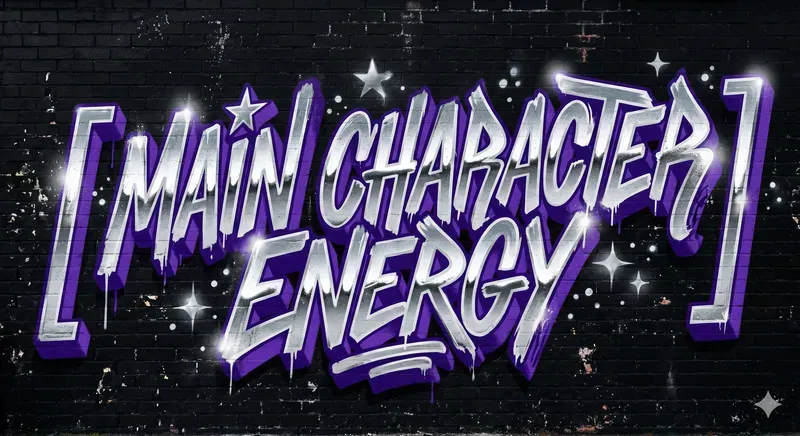Dualcolor Graffiti Gen Z Text Stickers