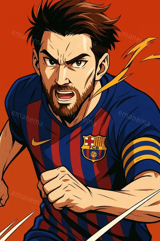 Anime Illustrations Of A Soccer Player