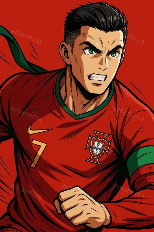 Anime Illustrations Of A Soccer Player