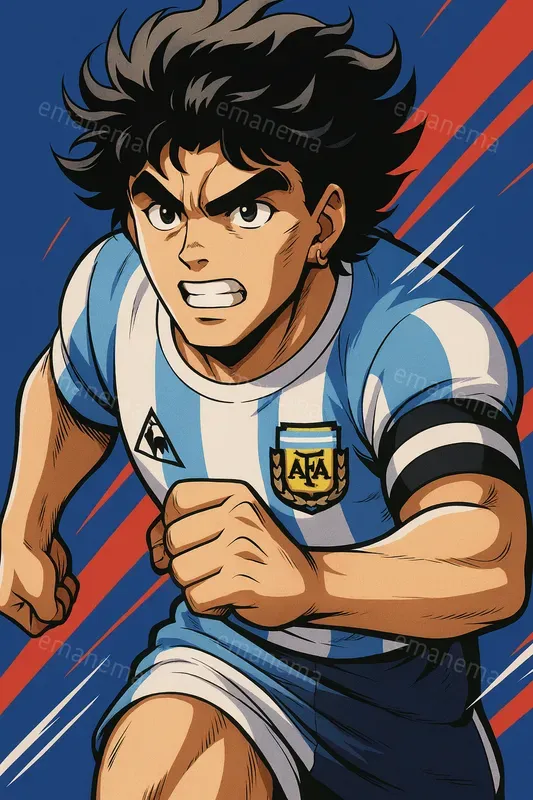Anime Illustrations Of A Soccer Player