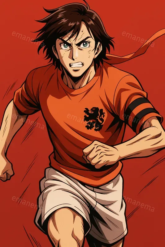 Anime Illustrations Of A Soccer Player