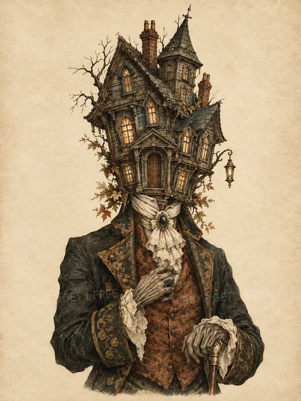 Vintage Surreal Halloween Portraits