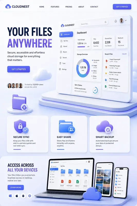 3D Saas Landing Page Studios