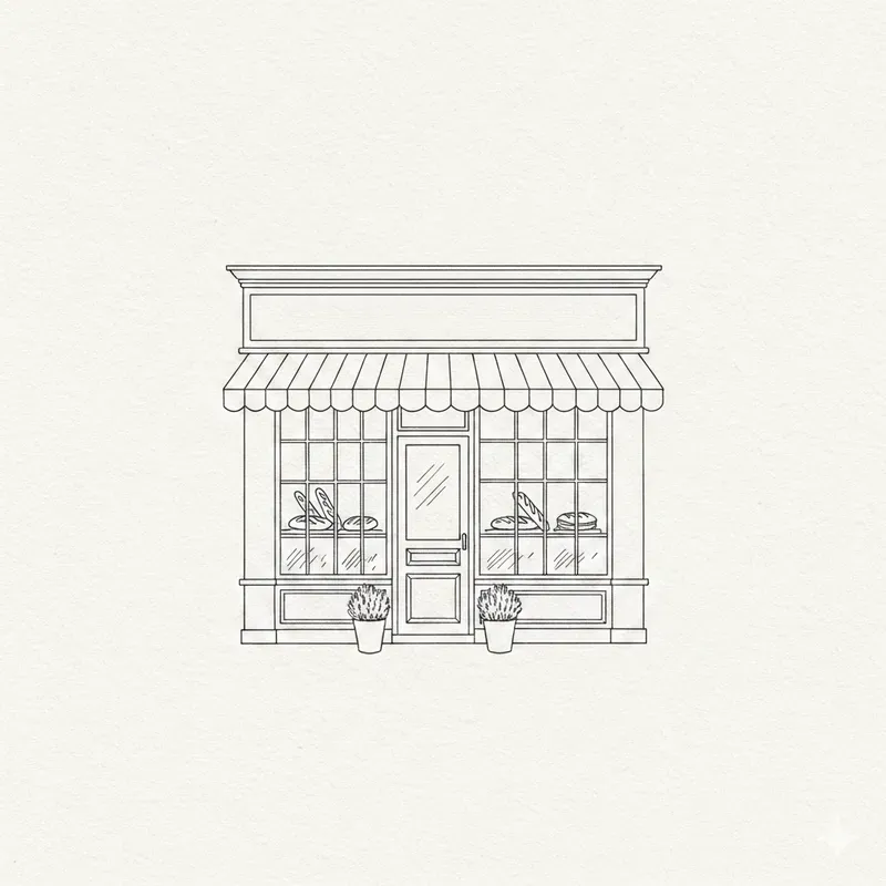 Minimalist Editorial Ink Sketch Scenes