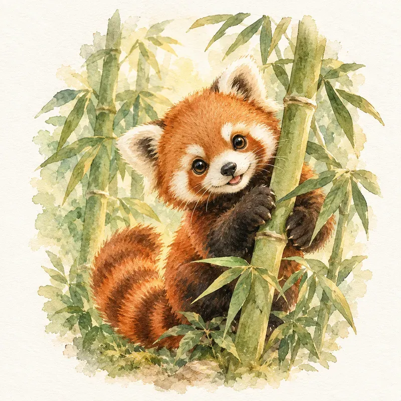 Watercolor Woodland Animal Art