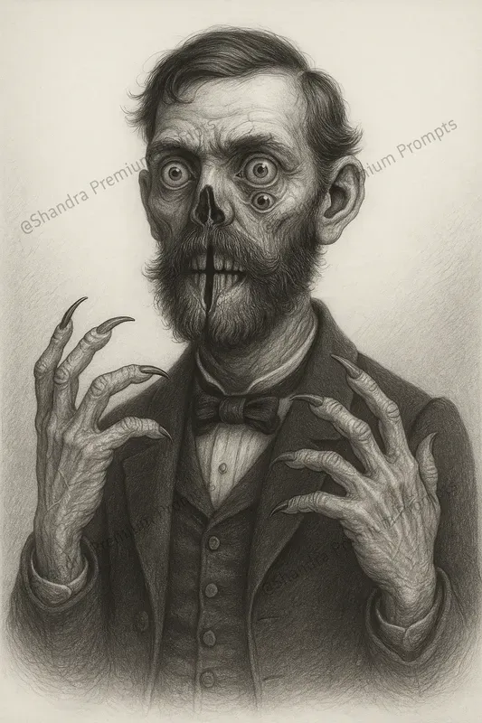 Grotesque Humanoid Creatures Drawings