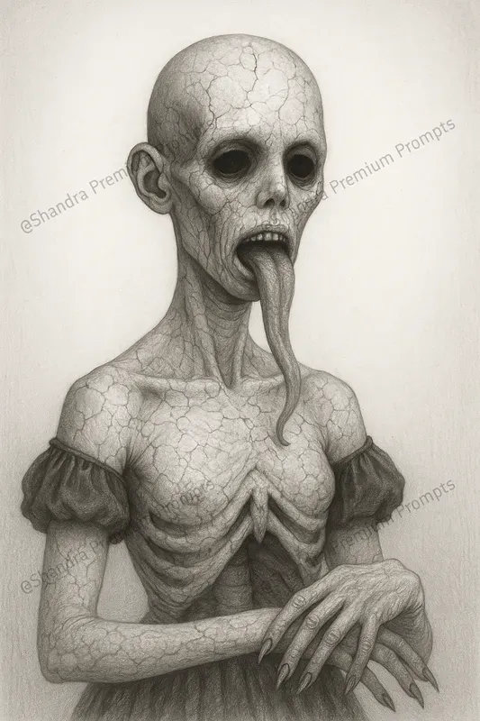 Grotesque Humanoid Creatures Drawings