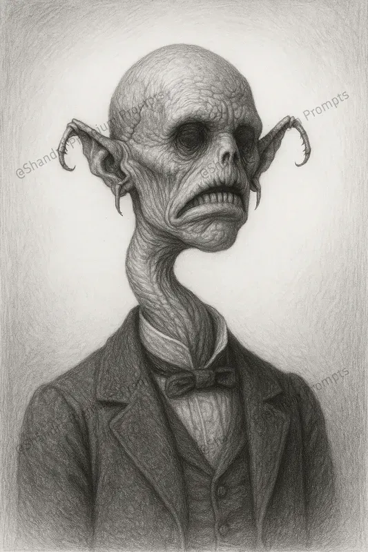 Grotesque Humanoid Creatures Drawings