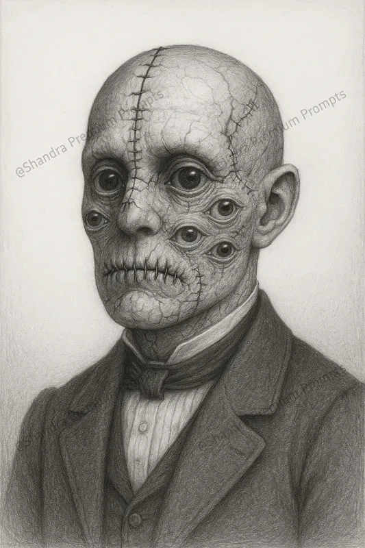 Grotesque Humanoid Creatures Drawings