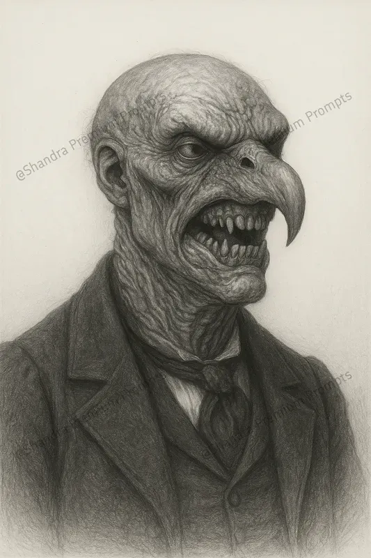 Grotesque Humanoid Creatures Drawings
