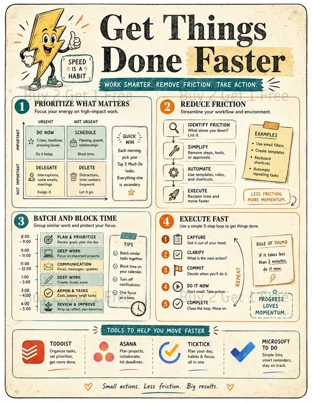 Productivity Infographic Posters