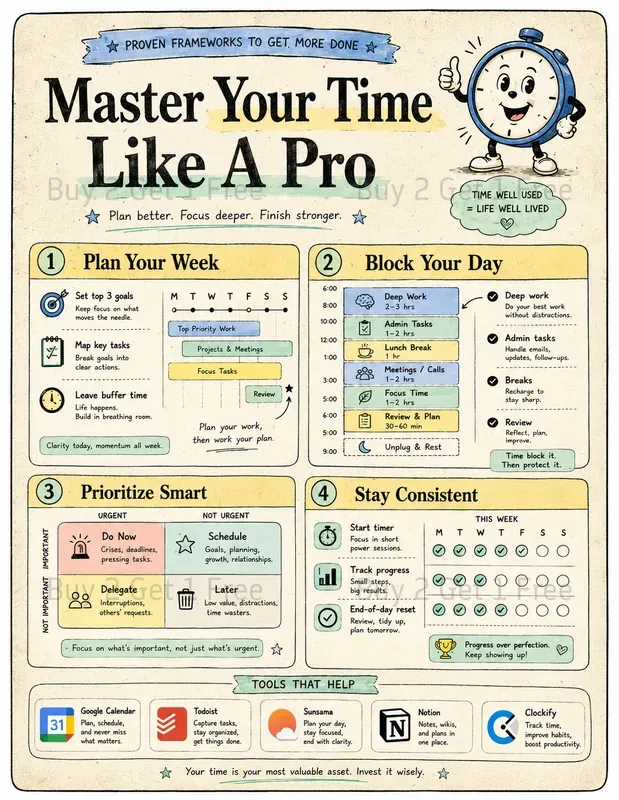 Productivity Infographic Posters