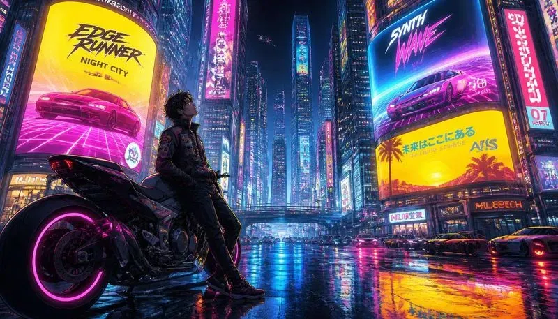 Cyberpunk Anime Megacities