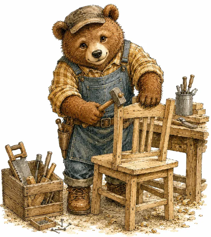 Whimsical Working Animals Watercolors