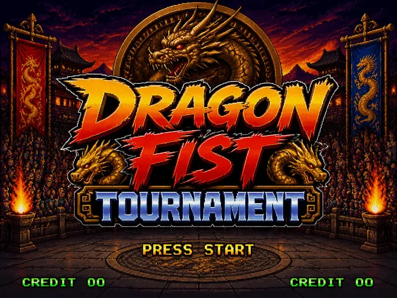 16bit Fighting Game Main UI Screens