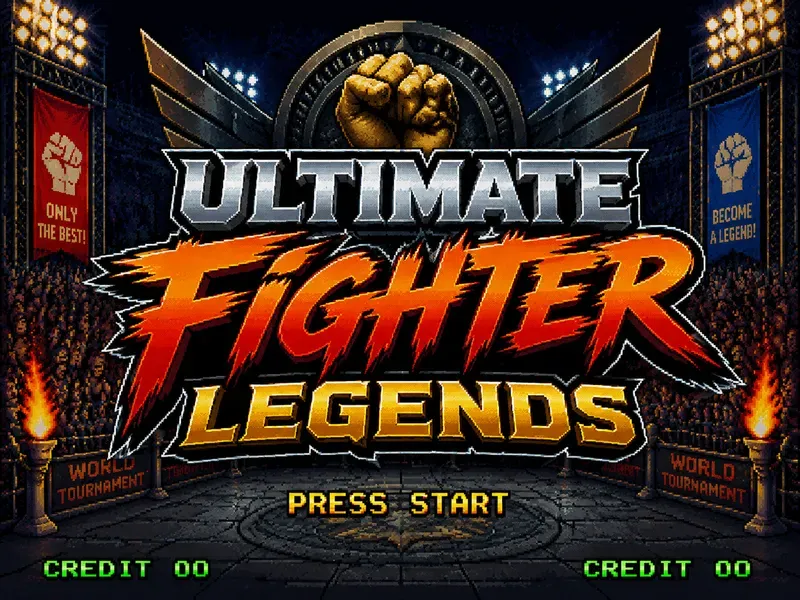 16bit Fighting Game Main UI Screens